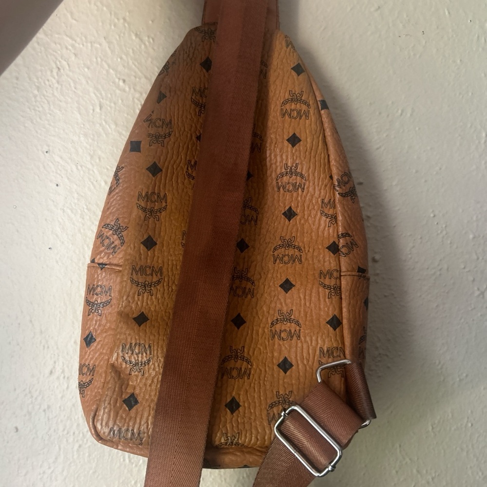 MCM Tan Monogram Sling Bag - Picture 2 of 5